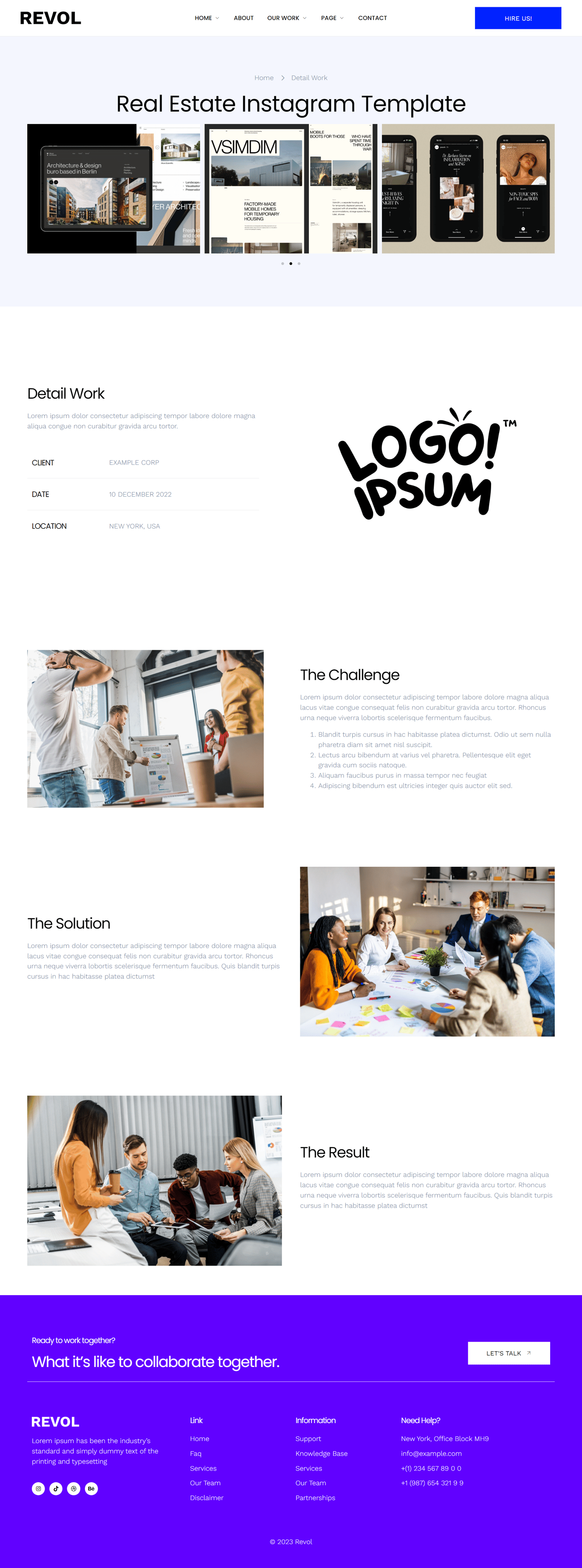 Revol Digital Marketing Agency Elementor Template Kit, WP Template
